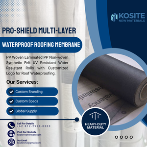 Membrana Impermeable Multicapa Pro-Shield para Techos, PP Tejido Laminado con Fieltro Sintético No Tejido, Resistente a los Rayos UV y al Agua - Product Image 5