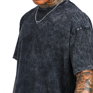 T-shirt léger pour homme délavé à l'acide, meilleure matière, vente chaude, tendance, prix de gros, t-shirt pour homme délavé à l'acide avec logo personnalisé - Product Image 5