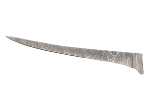 12 Inches Hand-Forged Damascus Steel Fillet Knife | Custom Wooden Handle Hunting Knife with Brass Pins - Product Image 3