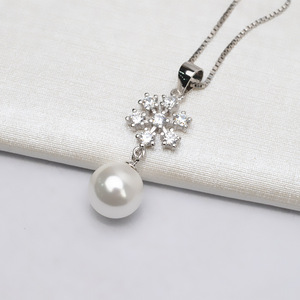 S925 Silver <b>Pearl</b> Jewelry DIY Accessories Semi Finished Fine <b>Pendants</b> <b>Charms</b> Empty Tray Personalized Head Snowflake <b>Pendant</b> for - Product Image 1