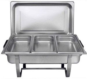 Stainless Steel Chafing Dish for Food Items Dinner Supply High Silver Countertop Elegant Chaffing Dish - Product Image 3