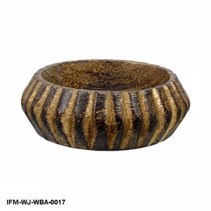 Brazalete de Madera Hecho a Mano con Acabado Dorado Antiguo, Texturizado y Esculpido, para Mujer - Product Image 1