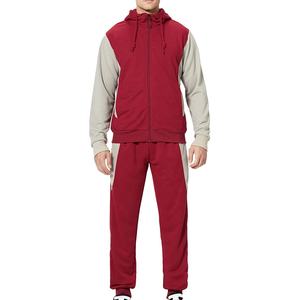 Sudadera con capucha de chándal con cremallera completa de doble sombra, ropa de calle para correr, sudaderas con capucha para hombre, servicio OEM, ropa deportiva para hombre y conjunto de 2 piezas - Product Image 1