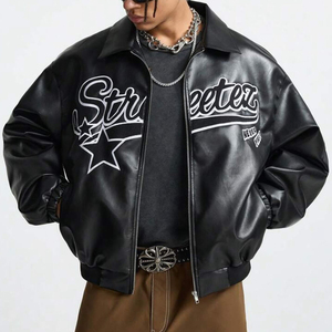 Chaqueta de Cuero para Hombre MAX WORLD ENTERPRISES, Ecológica, Resistente al Viento, Estilo Urbano, Diseño Personalizado, Premium, Genuina - Product Image 1