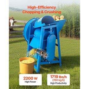 Picadora de Heno de 2200W con Doble Puerto de Alimentación, Capacidad de 1719lbs/h, Máquina Cortadora de Forraje, Tallos de Maíz, Paja y Heno, 220V, Multi-Motor - Product Image 2