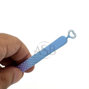Pinza para Pestañas con Logotipo Personalizado, Dos Tonos Azul y Morado, con Empuñadura de Diamantes, de Acero Inoxidable, Herramienta de Precisión - Product Image 6