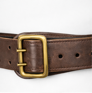 Ceinture en cuir véritable marron, bandoulière réglable, confortable, accessoire de tenue formelle pour événements et fonctions - Product Image 5