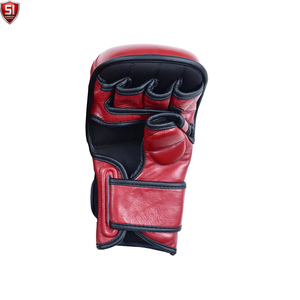 Gants de Sparring MMA en Cuir PU Premium, Design à Doigts Ouverts, Sangle de Poignet Réglable, Fermeture Auto-agrippante, Rembourrés pour Arts Martiaux et Boxe - Product Image 3