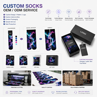 Chaussettes d'automne personnalisées imprimées 100% coton respirantes séchage rapide OEM ODM Service d'échantillonnage Production en gros Mode Décontracté