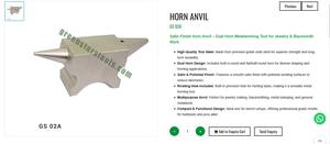 Satin Finish Dual Horn Anvil Steel Jewelry Making <b>Tool</b> Metal Forming Goldsmith <b>Bench</b> Anvil Jewelry Work <b>Tool</b> |Item No: GS-02A - Product Image 3