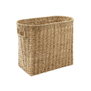 Paniers de rangement rustiques écologiques en jacinthe d'eau de haute qualité avec poignées pour l'organisation des vêtements, la maison et le bureau - Product Image 1