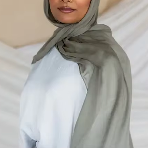 Hiyab Musulmán Liso de Moda para Mujer, Tela Suave Premium, Proveedor de Pañuelos Islámicos, Otoño 2026, Reciclable - Product Image 4
