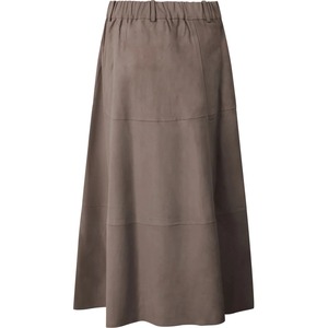Jupes pour femmes vintage, décontractées, amples, longueur genou, en cuir synthétique, infroissables, toutes saisons, teintes unies - Product Image 1