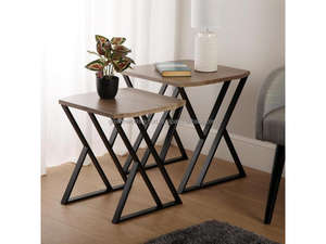 Juego de 2 Mesas de Centro Modernas Bajas para Sala de Estar, Dormitorio, Cocina, Madera de Mango, Pequeñas, Decorativas, Muebles para el Hogar de Rajasthan - Product Image 2