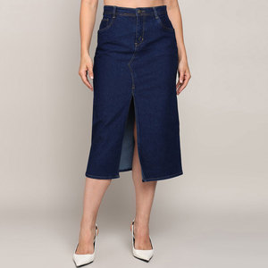 100% High Quality Trendy <b>Women</b> <b>Midi</b> <b>Denim</b> <b>Skirts</b> <b>Denim</b> Fabric Made Fashionable And Comfortable <b>Women</b> <b>Denim</b> <b>Skirts</b> - Product Image 3