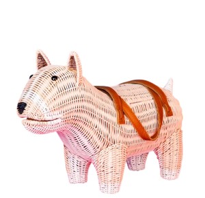 Cesta de Almacenamiento con Forma de Perro de Mimbre, Hecha a Mano, Organizador de Animales de Mimbre, Caja de Regalo Decorativa para Sala de Estar - Product Image 3