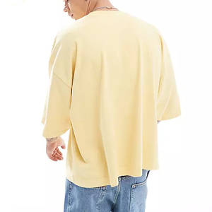 T-shirts décontractés pour hommes à coupe ample 100 % coton avec logo personnalisé, service OEM, T-shirt ample d'été - Product Image 2