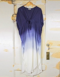 Vestido Kaftán de Playa Ecológico y Transpirable de Viscosa/Poliéster con Cuello en V para Mujer, Trajes de Baño y Ropa de Playa - Product Image 1