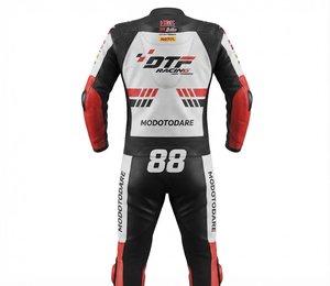 Combinaison de moto en cuir sur mesure de qualité supérieure MotoCP Racing 1 pièce, équipement de conduite avec bosse niveau 2 CE, fabriquée sur mesure - Product Image 2