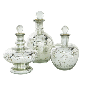 Wholesale Nostalgic Silver <b>Glass</b> Decorative Jars for <b>Vintage</b> Living Room and Elegant Home Display - Product Image 5