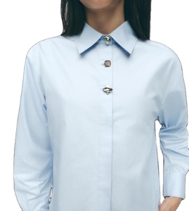 Camisas de Vestir con Cuello para Mujer, Estilo Y2K, Manga Corta, Sin Arrugas, Blusas, Tops Corset, Camisas de Oficina - Product Image 3