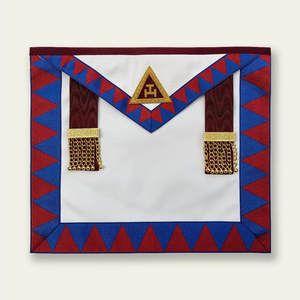 Compre delantal masónico Royal Arch Grand Chapter con bordado de hilo metálico de primera calidad del Reino Unido, regalia masónica personalizada para logia, precio económico, OEM personalizado - Product Image 4