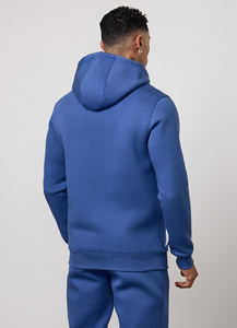 Ensemble de survêtement unisexe bleu, pantalon de jogging décontracté, couleur unie, manches longues, coton mi-lourd, vêtements d'hiver, poches latérales, à capuche - Product Image 4
