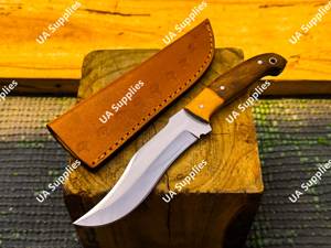 Cuchillo de Hoja Fija de Acero Inoxidable UA Supplies con Punta Caída, Afilado como una Navaja, para Camping y Caza al Aire Libre con Funda, Soporte OEM ODM - Product Image 2