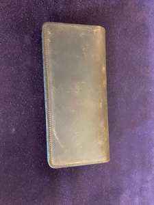 Custom Logo Genuine Leather Checkbook Case Minimalist Business Check <b>Book</b> Holder <b>Duplicate</b> Wallet OEM LCR-0153 - Product Image 3