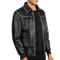 Veste en cuir sur mesure de haute qualité pour hommes, vente en gros de vestes en cuir pour hommes, veste en cuir véritable pour hommes 2026