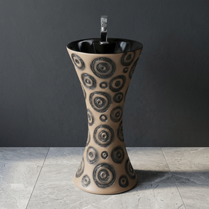 อ่างล้างหน้าแบบตั้งพื้นเซรามิกพิมพ์ลายศิลปะสมัยใหม่ สีสันสดใส ผู้ผลิตสุขภัณฑ์เซรามิก ราคาขายส่งจากโรงงาน - Product Image 2