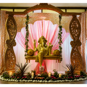 <b>Wedding</b> Decoration With Ganesha on Swing Ganesha Entrance Theme Decoration Beautiful <b>Props</b> for <b>Wedding</b> Decorations - Product Image 1