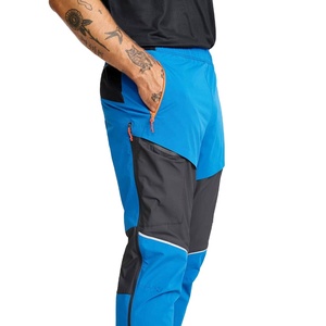 Ensemble survêtement pour homme en nylon imperméable, coupe ample, bleu, avec veste coupe-vent brodée et pantalon, vente en gros - Product Image 2