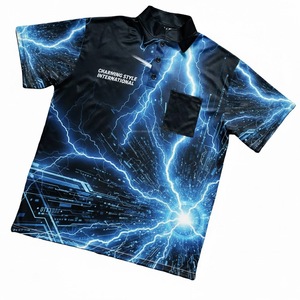 เสื้อโปโลพิมพ์ลายแบบซับลิเมชั่น ดีไซน์ตามสั่ง ผลิตจากโพลีเอสเตอร์ 100% สำหรับผู้ชาย - Product Image 1