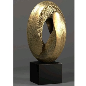 Sculpture abstraite vintage en laiton et aluminium, art décoratif en métal, statue décorative, figurine en métal pour hôtel, décoration de table à domicile - Product Image 6