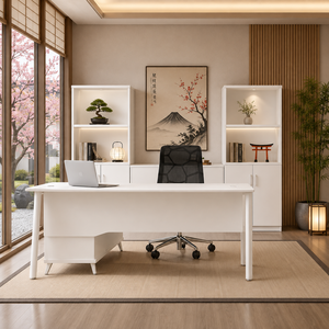 โต๊ะทำงานสำนักงาน AY Office System V-ASMB 180A + Q-YSP 1236 ขนาด 6 ฟุต ทนทาน ทันสมัย สำหรับมืออาชีพ โต๊ะสำนักงานเชิงพาณิชย์ ทำจากแผ่นชิพบอร์ดเคลือบเมลามีน - Product Image 1