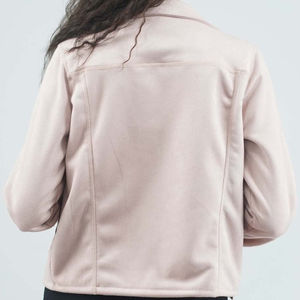 Chaqueta de cuero de gamuza para mujer, diseño único, muy vendida, color sólido, logotipo personalizado, chaquetas de cuero de gamuza para mujer - Product Image 2