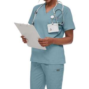 Fashion Men Stretch Hospital <b>Scrubs</b> Uniform <b>Sets</b> Unisex Pharmacy Staff <b>Scrubs</b> Tops Uniform <b>Sets</b> - Product Image 5