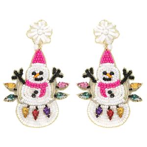 Pendientes colgantes con cuentas de paletas inspiradas en el verano para mujer, accesorios de moda vibrantes hechos a mano - Product Image 4