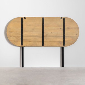 Cabecero Vandana Flux Aureo para cama de 150 cm en madera de mango Analis - Product Image 6