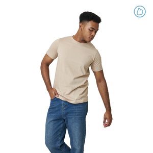 เสื้อยืดผ้าฝ้ายออร์แกนิคสำหรับผู้ชาย170gsm เป็นมิตรกับสิ่งแวดล้อมผ้าถักพิมพ์ลายและปักโลโก้ได้อย่างยั่งยืน100% - Product Image 6