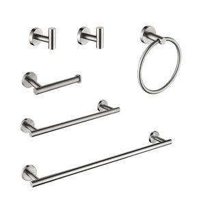 Set portasciugamani da bagno in acciaio inossidabile da 6 pezzi - Product Image 1