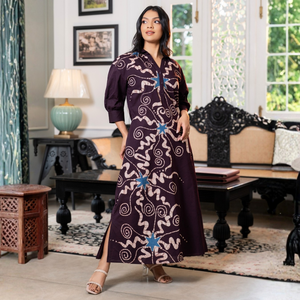 Elegant Super Lawn <b>Batik</b> Maxi <b>Dress</b> For Women - Product Image 3