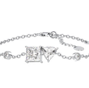 Bracelet chaîne à fermoir homard REYES personnalisé en argent sterling 925 avec moissanite VVS de 3,79 carats, élégant cadeau d'anniversaire pour petite amie - Product Image 4