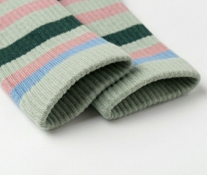 Calcetines de Mujer a Rayas Multicolor, Tejidos, Transpirables, para Uso Diario, Primavera, Longitud Estándar - Product Image 5