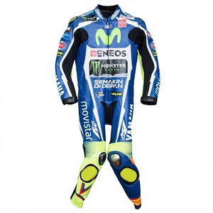 ชุดหนังสำหรับขี่มอเตอร์ไซค์ Ramaha Racing หนังวัว/หนังจิงโจ้ 1 ชิ้น สำหรับขี่มอเตอร์ไซค์/จักรยานยนต์  พร้อมเกราะป้องกันระดับ 2 สำหรับนักขี่ - Product Image 1