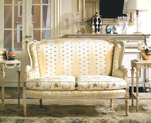 Luxury Solid Teak <b>Wood</b> <b>Sofa</b> Set French Neoclassical Silk Damask Carved Settee Couch 2 Armchairs Side Tables Living Furniture - Product Image 2