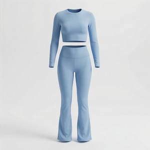 Ropa Deportiva sin Costuras con Diseño de Logotipo Personalizado, Top Corto, Conjunto de Yoga Duradero, Ropa de Fitness para Mujer - Product Image 1