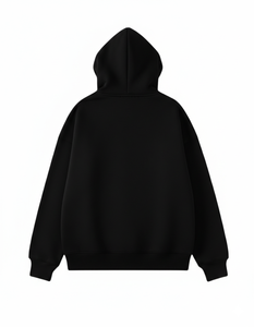 Sudadera con Capucha Negra Lisa Unisex de Alta Calidad, con Cierre Completo, Forro Polar Grueso y Cálido, Estilo Casual Urbano, OEM 100% Algodón, Invierno - Product Image 3