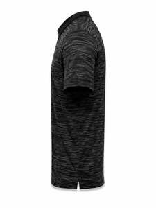 Men's Black Patterned Short Sleeve <b>T</b>-<b>Shirt</b> Regular Fit Quick Dry O-Neck Knitted <b>Polyester</b> Casual Wear with Front Logo - Product Image 4